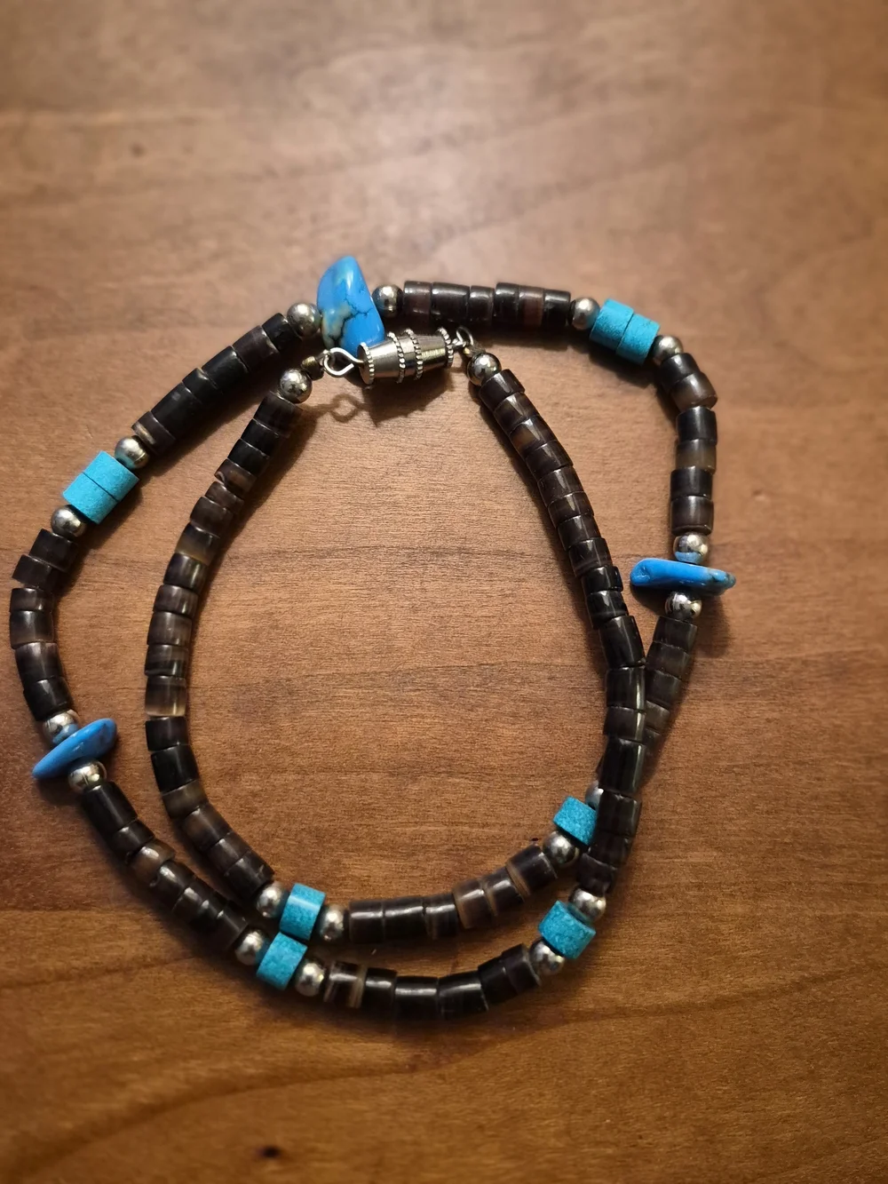 Puka Shell Turquoise and Brown Beaded Necklaces - Picture 9 of 13